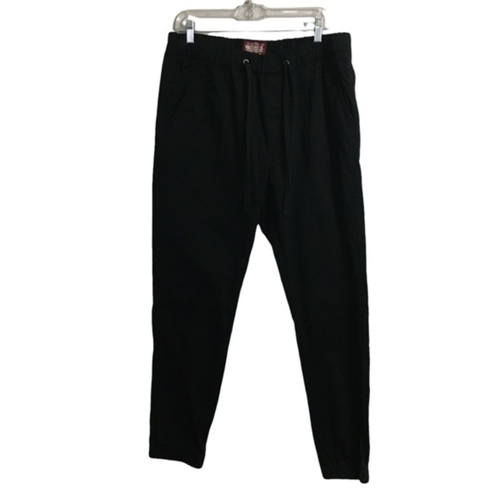 Matchstick black drawstring chino joggers. Sz XL